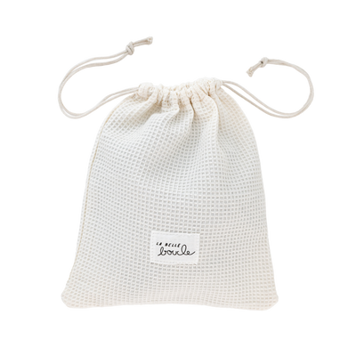 Pochon en Nid d'Abeille Écru