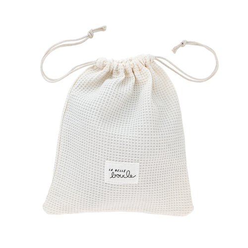 Pochon en Nid d'Abeille Écru